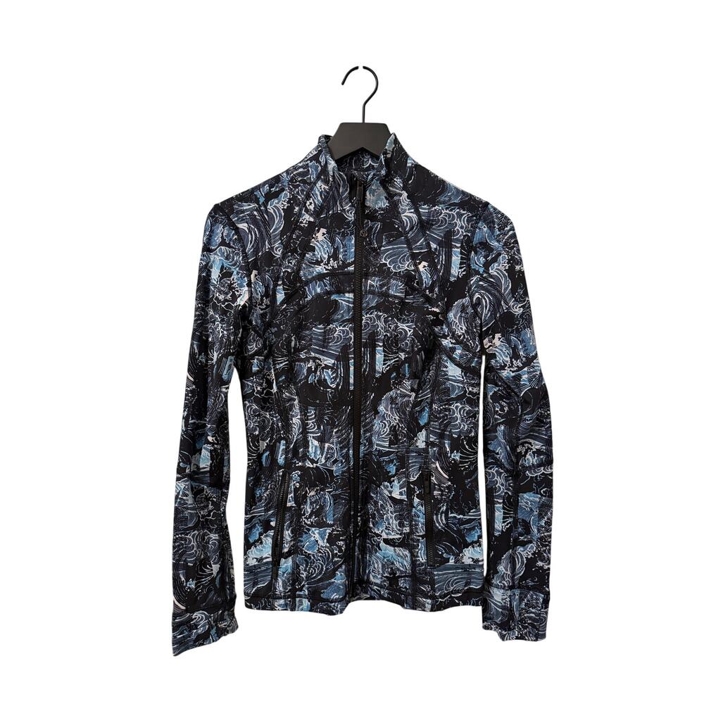 lululemon Define Jacket Black Blue Print 8